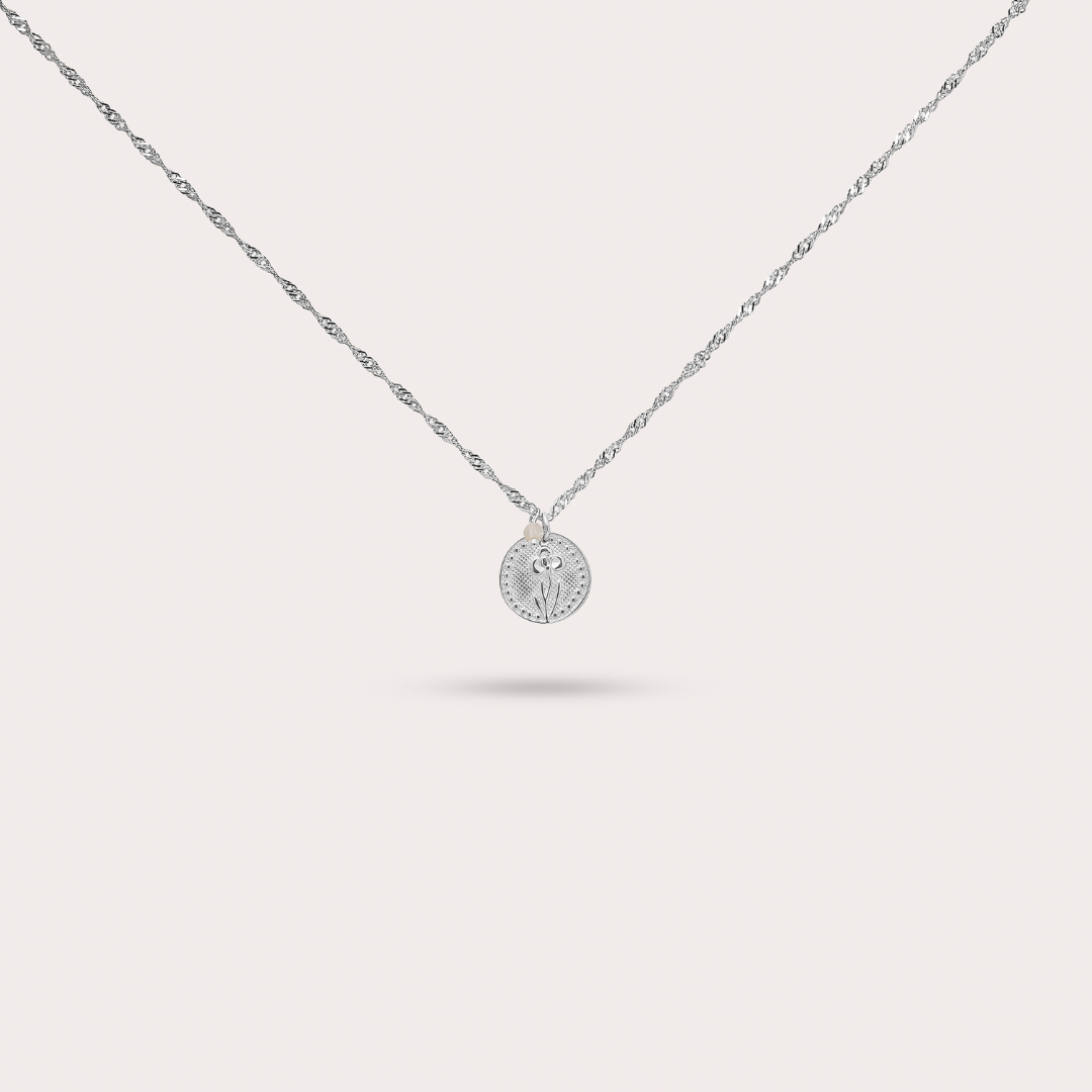February: Iris - White Agate