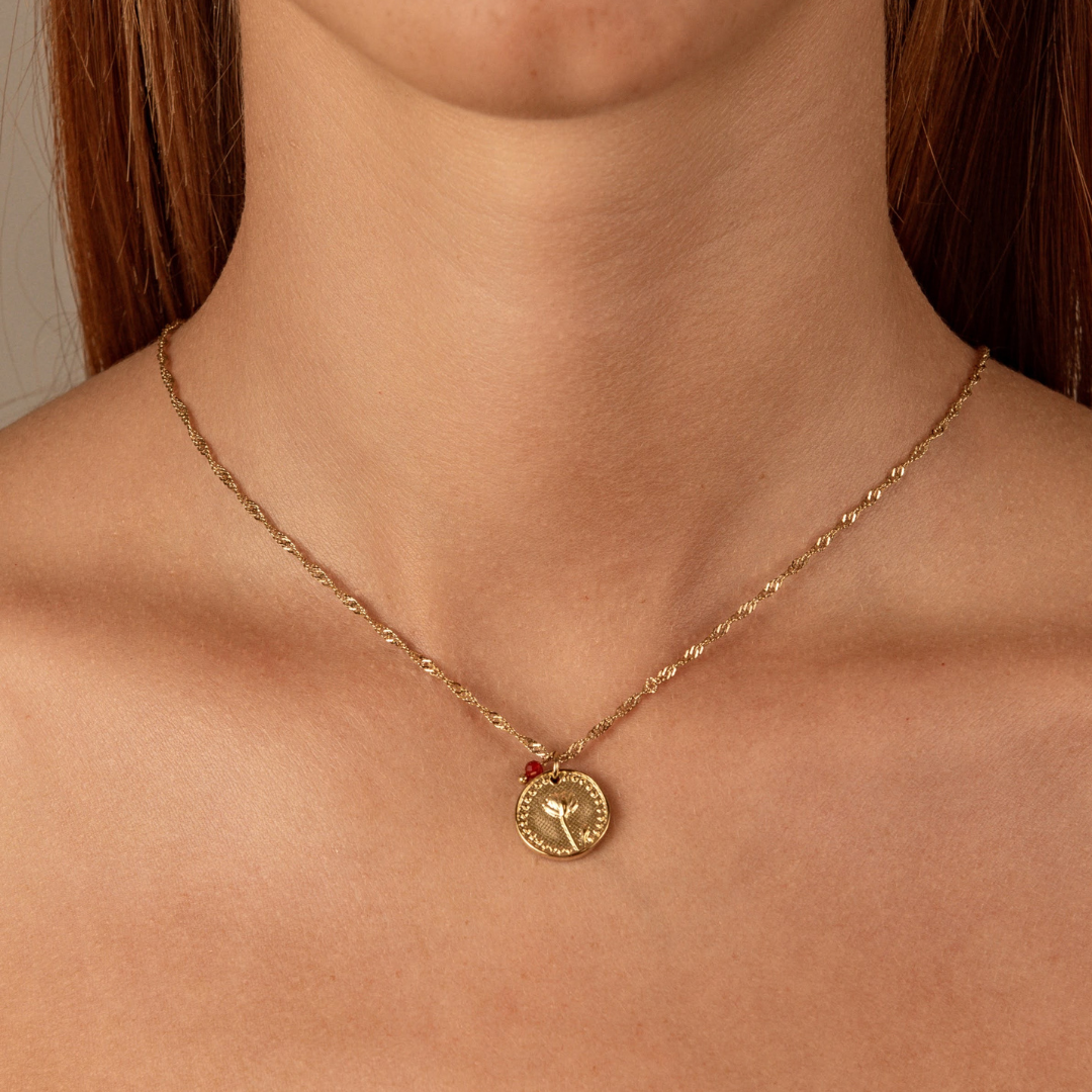 July: Water Lily - Carnelian