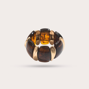 BRACELET ELASTIQUE GALET AMBRE