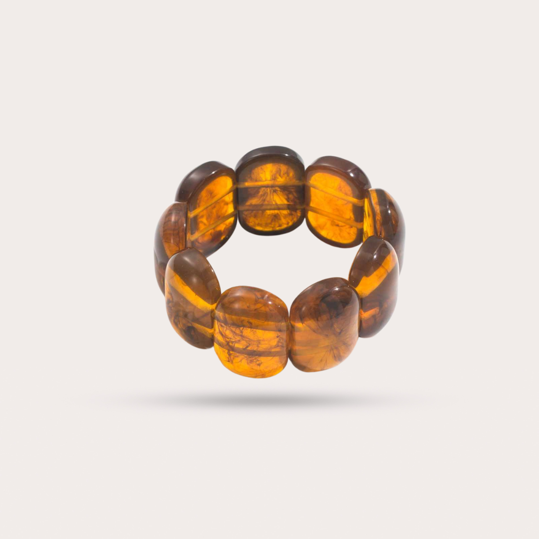 BRACELET ÉLASTIQUE DOMINO AMBRE