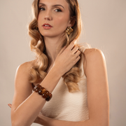 BRACELET ÉLASTIQUE DOMINO AMBRE